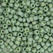 Miyuki rocailles Perlen 8/0 - Opaque glazed frosted pistachio green 8-4698